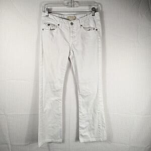 Banana Republic Women's 26/2 White Bootcut Jeans Stretch Cotton Denim Mid Rise